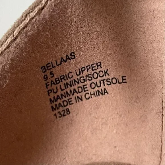 Madden Girl Nude Tan Faux Suede Ankle Strap Block Heels Bellaas Sz 9.5 NEW - Picture 4 of 10